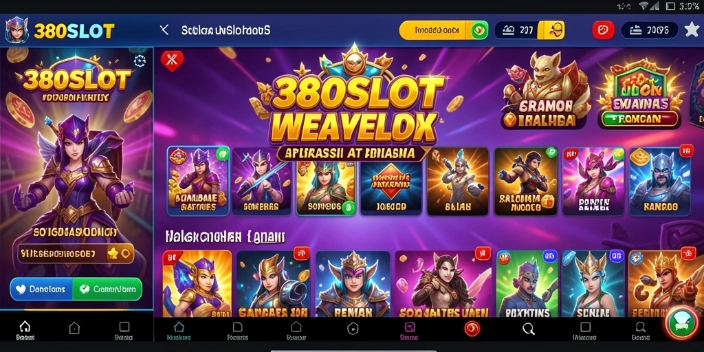 Tampilan antarmuka aplikasi 380SLOT yang sederhana dan menarik.
