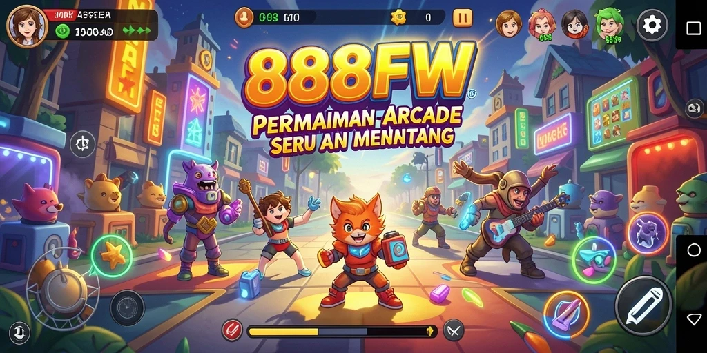 Gameplay menarik dari 888FW dengan tantangan Arcade yang seru.