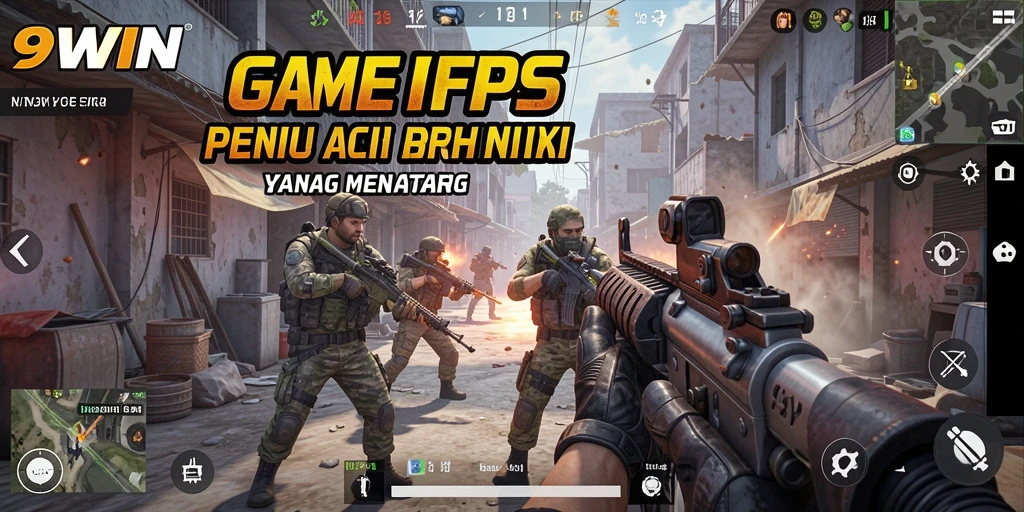 Tampilan gameplay memukau dari 9WIN dengan pertempuran FPS intens.