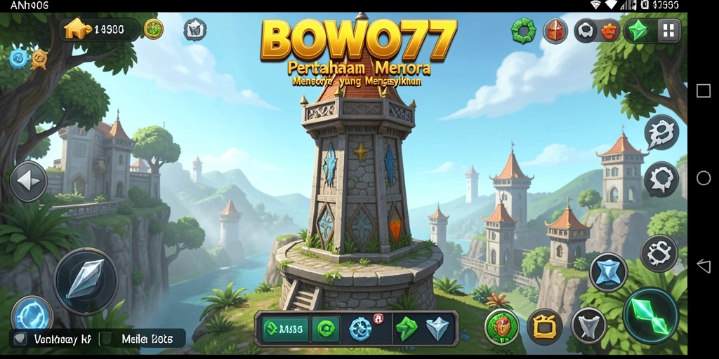Gameplay seru dalam BOWO77 dengan berbagai menara strategis.