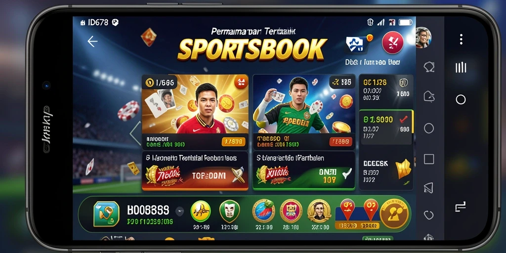Tampilan gameplay Sportsbook dari aplikasi ID678 yang menarik dan interaktif.