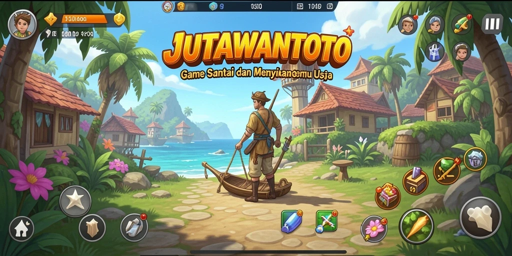 Tampilan gameplay seru JUTAWANTOTO yang penuh warna dan tantangan.