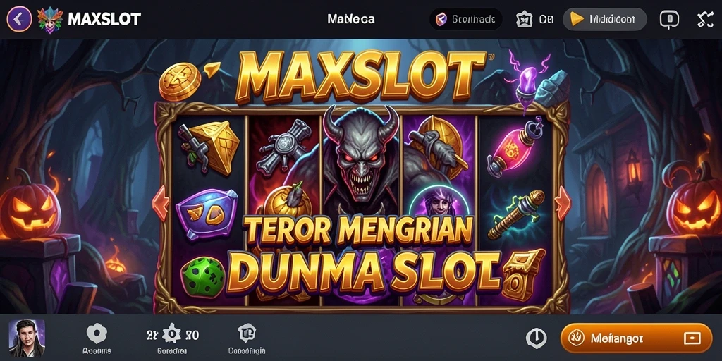 Screenshot gameplay MAXSLOT menampilkan suasana horror yang mendebarkan.