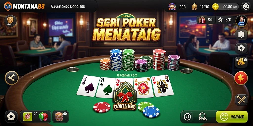 Tampilan gameplay poker yang menantang dan menarik di MONTANA88.