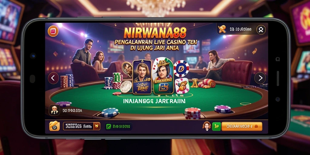 Screenshot NIRWANA88 menunjukkan dealer yang ramah dan permainan Live Casino yang menggembirakan.