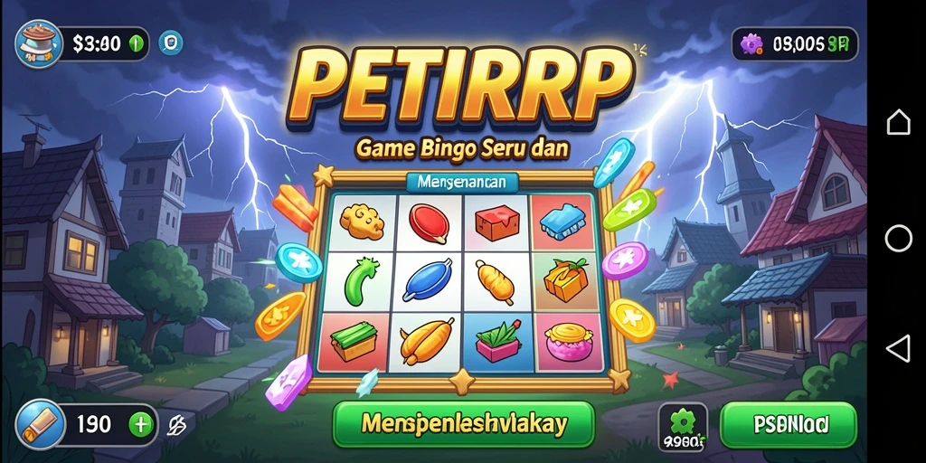 Tampilan gameplay seru dalam aplikasi Bingo PETIRRP.
