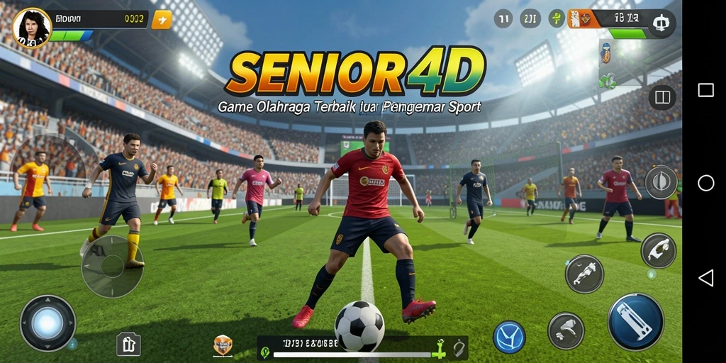 Tangkapan layar gameplay <strong>SENIOR4D</strong> yang menunjukkan aksi seru dalam olahraga.