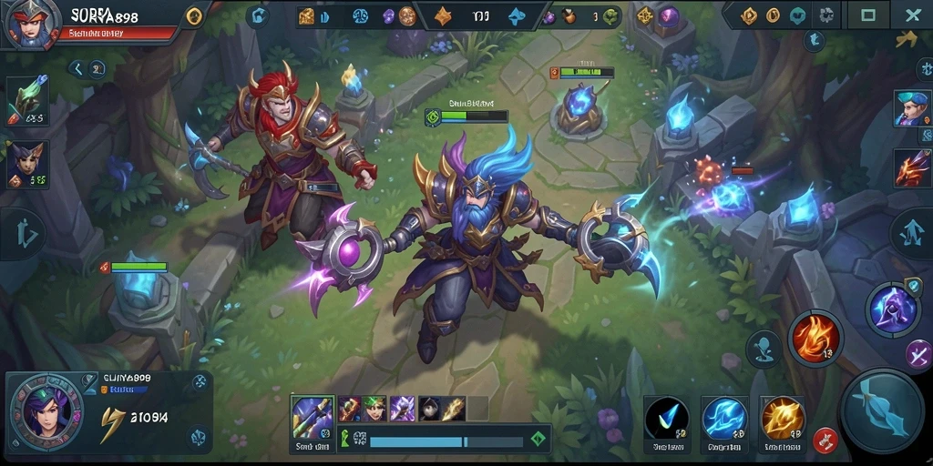 Gameplay seru dalam pertempuran tim di SURYA898.