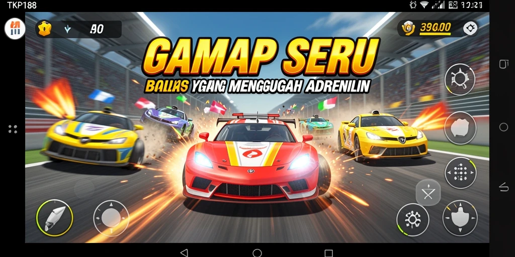 Tangkap aksi seru balapan di TKP188 dengan mobil yang mendebarkan.