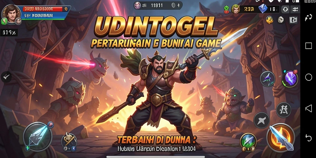 Tampilan gameplay UDINTOGEL yang mendebarkan dalam pertarungan.