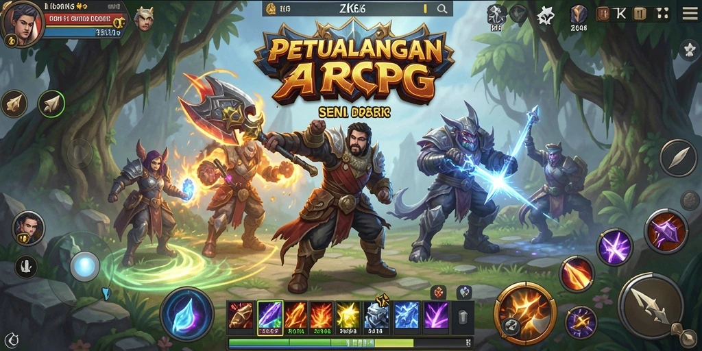 Tampilan gameplay menarik di dunia ARPG ZK6.